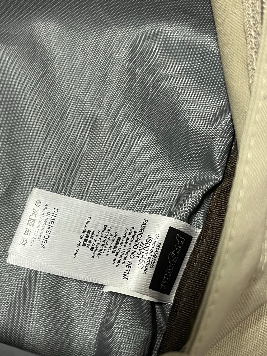 잔스포츠 엔보이 백팩 베이지/브라운 48cm x 33cm x 15cm 상품이미지3