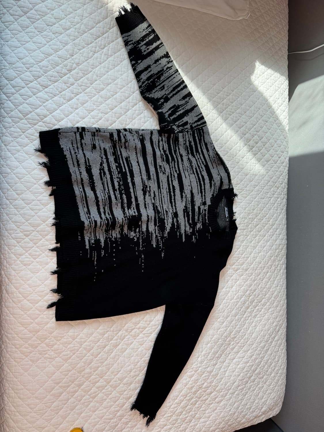 데미지 니트 블랙 XL 상품이미지1