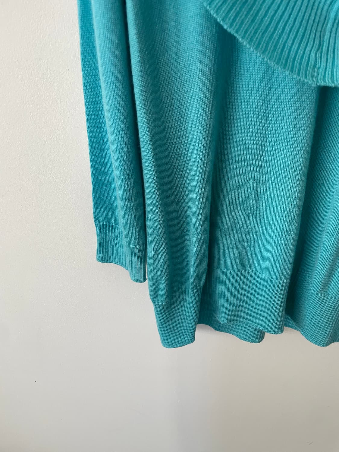 vintage aqua blue frilled wool knit 상품이미지3