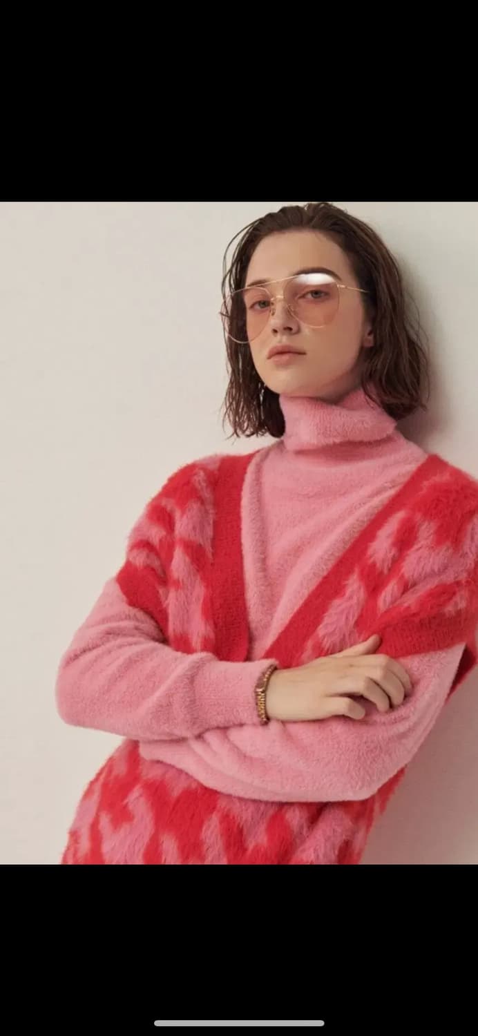 더센토르 softia 풀오버 니트탑 핑크 상품이미지1