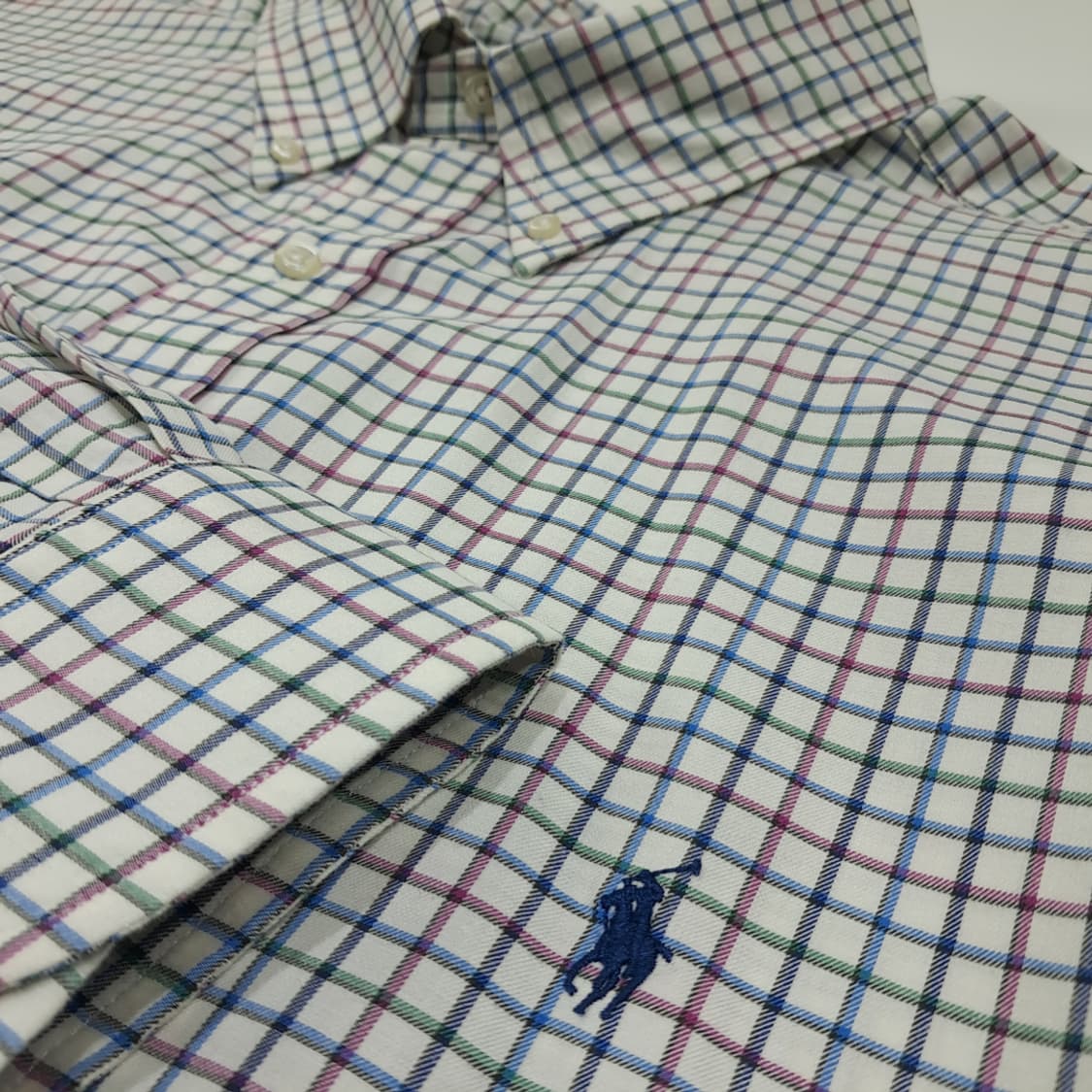 CL402 2XB 폴로 코튼 태터솔체크 버튼다운 멀티 셔츠 남방 상품이미지4