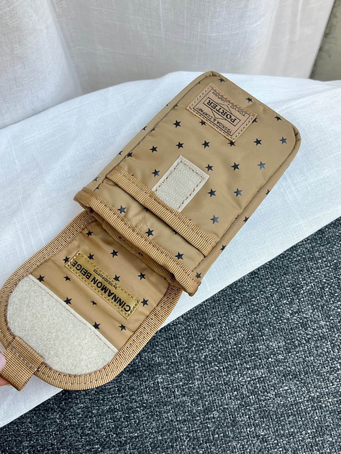 Porter 포터 별 패턴 지갑 카라멜 상품이미지7