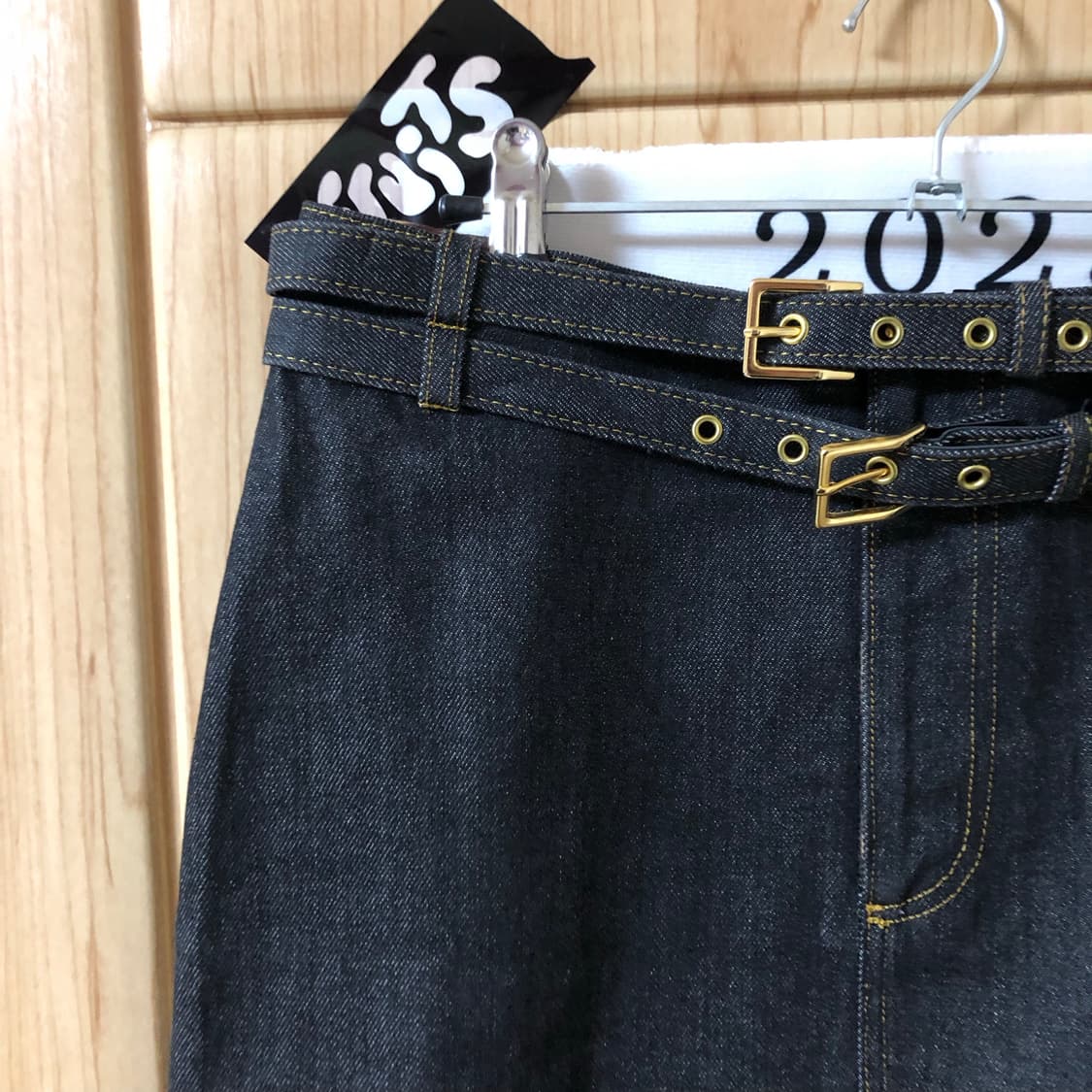 흑청 벨트 스커트  상품이미지2