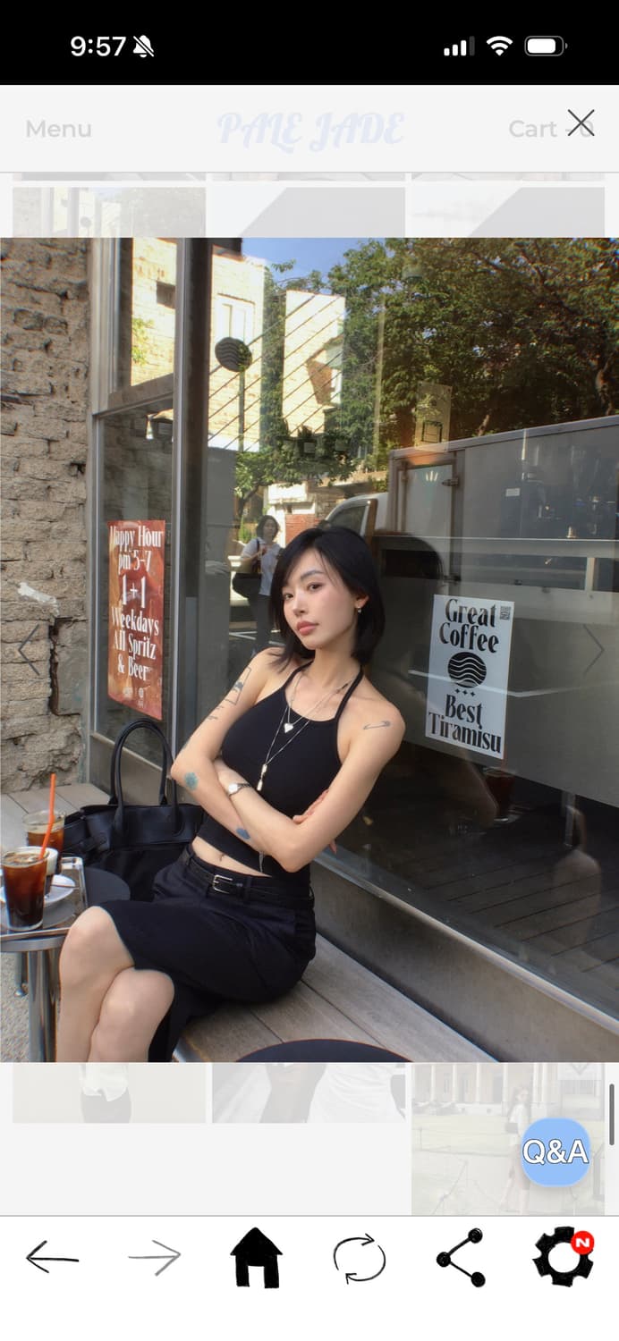 페일제이드 네이비 스커트 상품이미지2