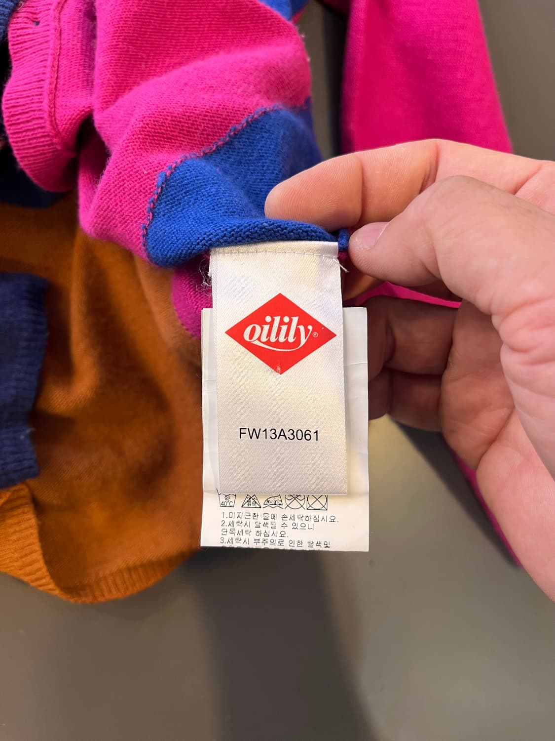 오일릴리 컬러 블록 플라워 가디건 상품이미지8