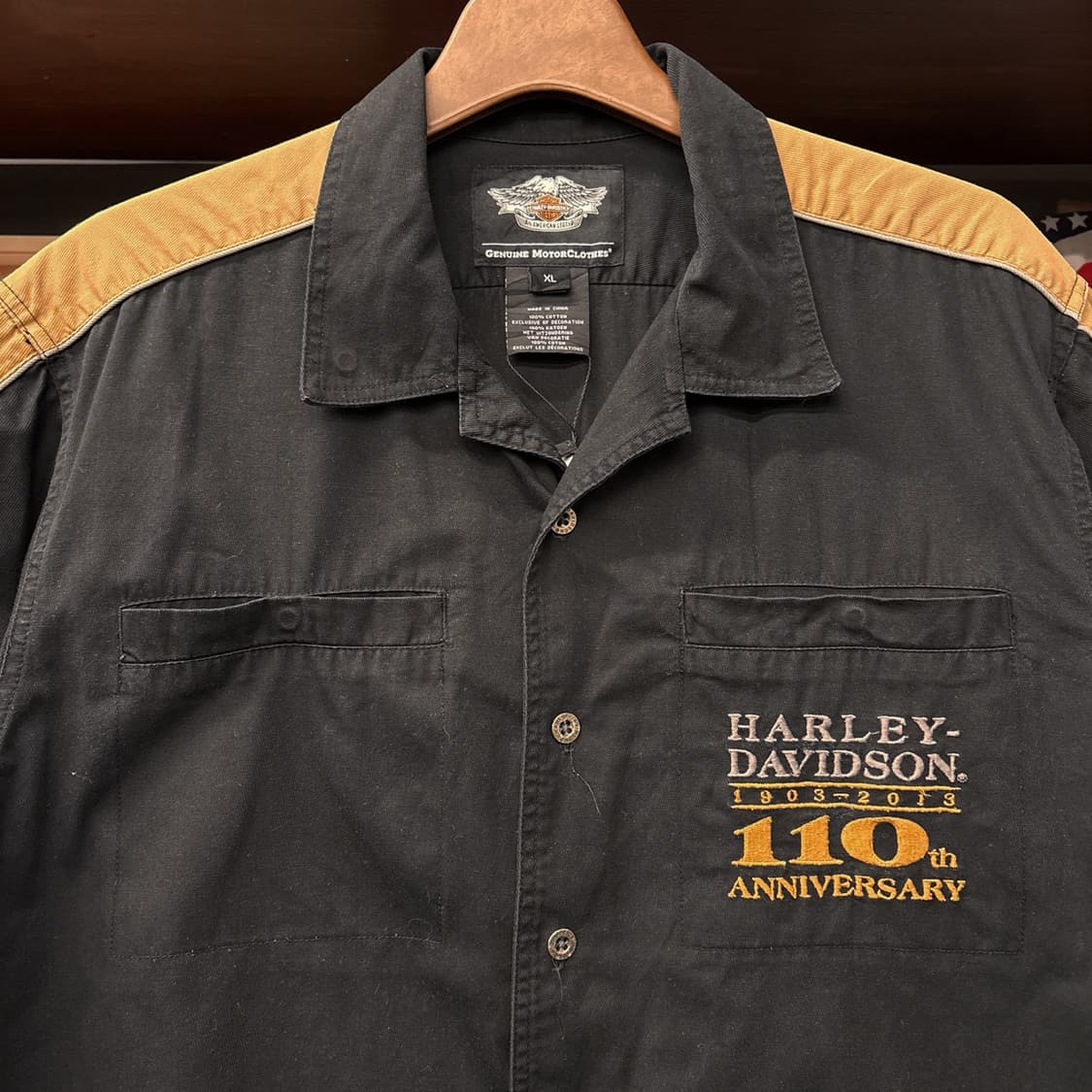 할리데이비슨 110th 헤리티지 엠브로이드 투톤 워크셔츠 N1073 상품이미지3