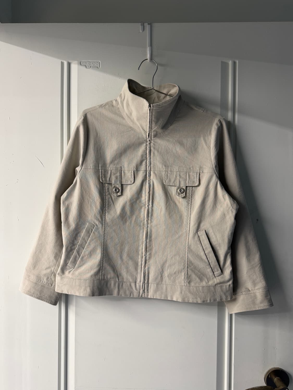 일본빈티지 샌드베이지 하이넥 자켓 상품이미지1