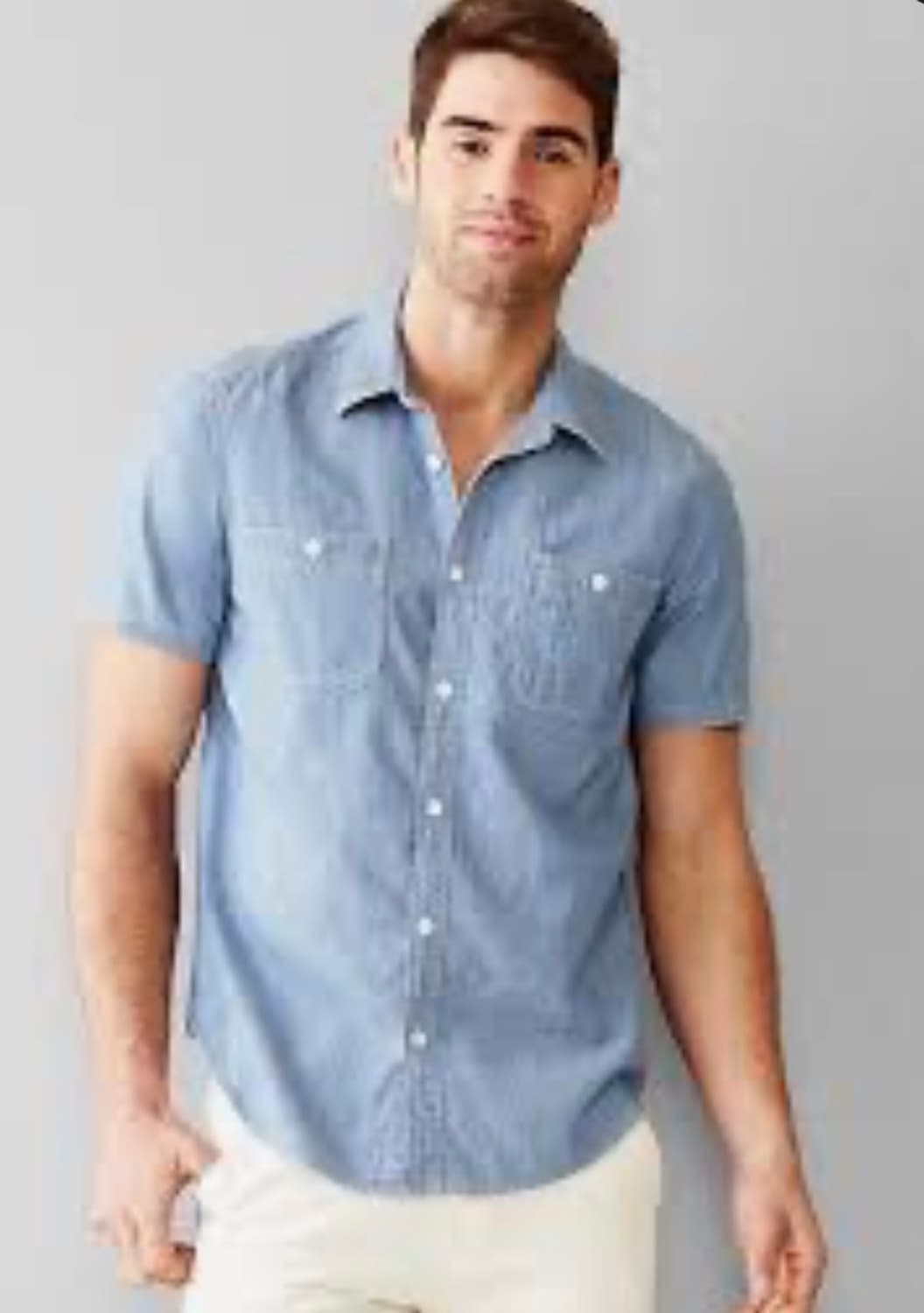 GAP 샴브레이 아이코닉 워커셔츠 (S) 상품이미지8