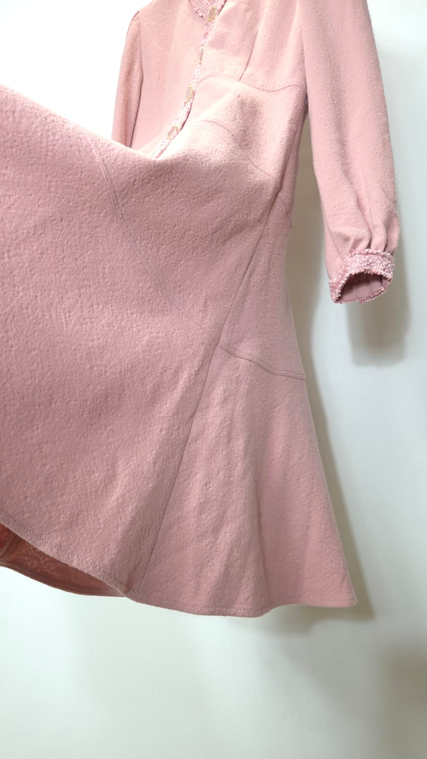 듀엘 자카드 핑크 플레어 원피스 55 사이즈 (미착용택제품) 상품이미지8