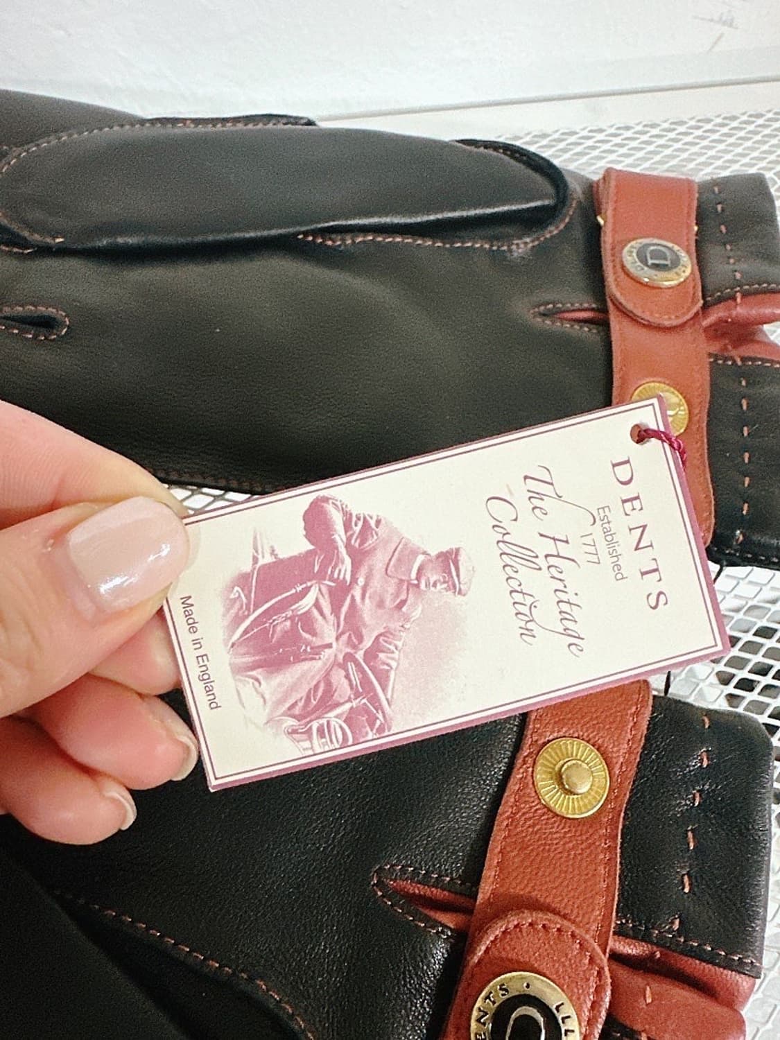 (정품/새상품) 덴츠 남성 브라운 양가죽 울 캐시미어 장갑 상품이미지5