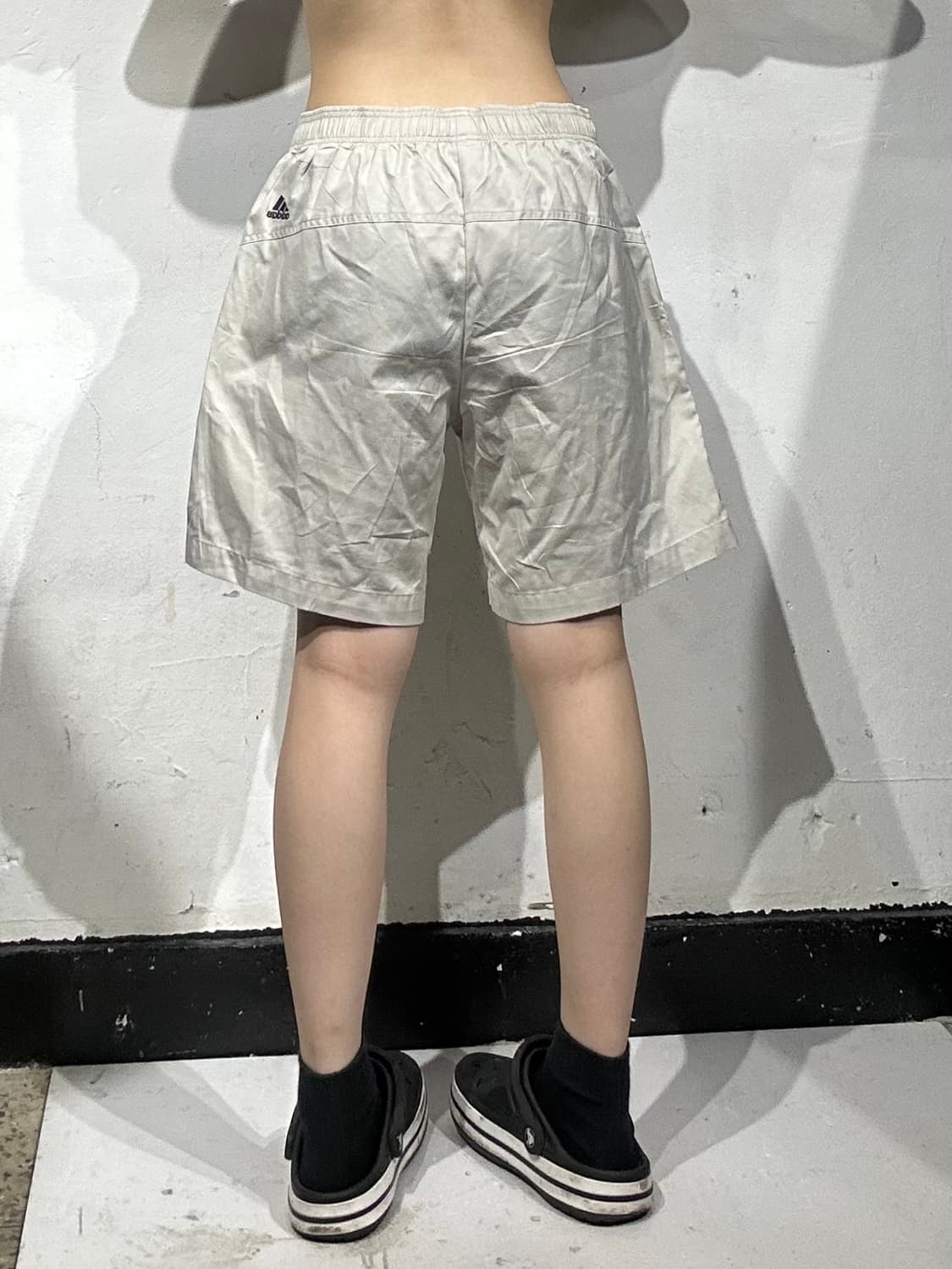 아디다스 베이지 로고 반바지 버뮤다 팬츠 M 상품이미지3