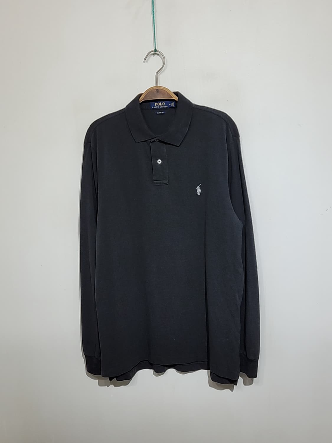 (L) 랄프로렌 폴로 카라티 차콜 긴팔 티셔츠  상품이미지1