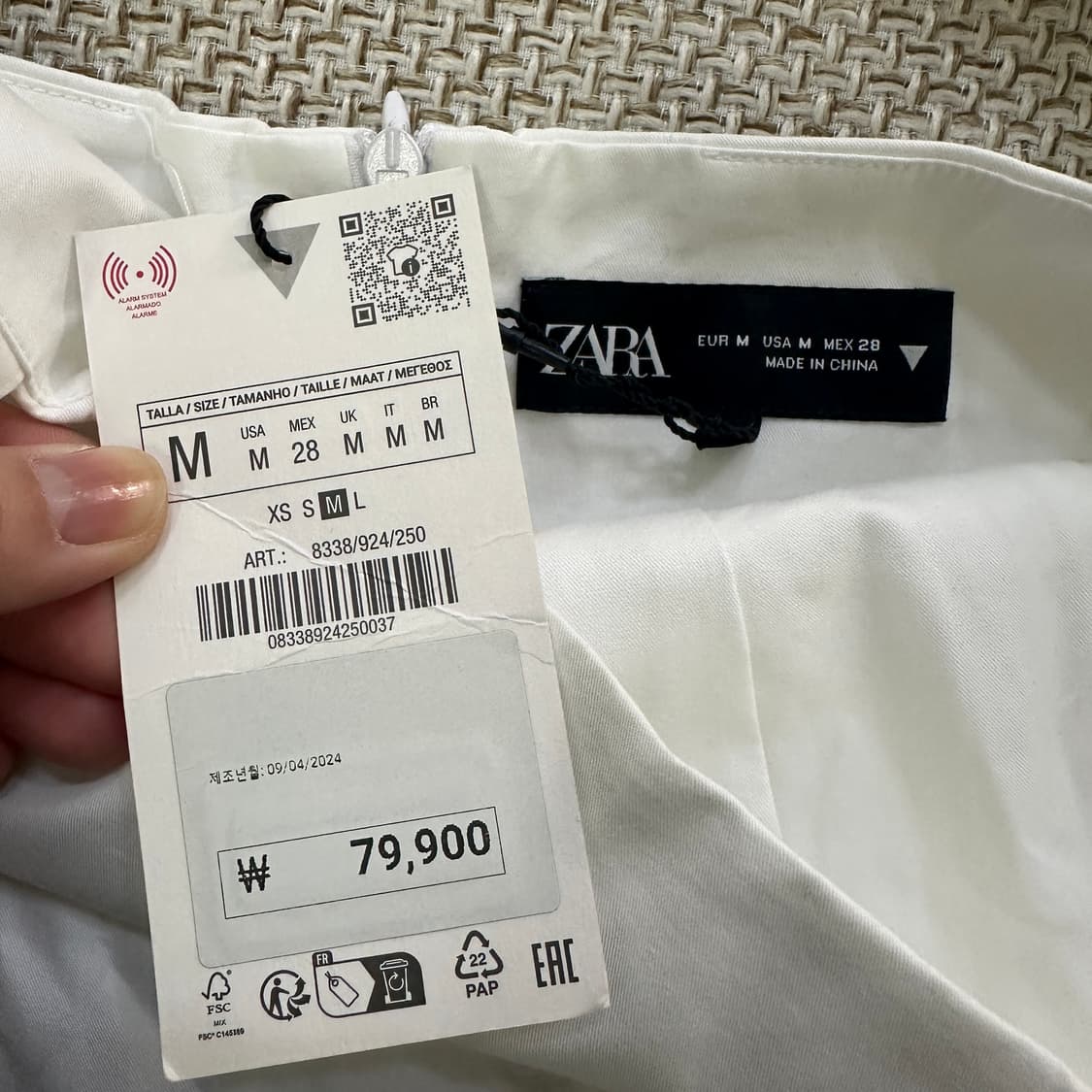 M 자라 화이트 맥시 원피스 새상품 0407D 상품이미지2