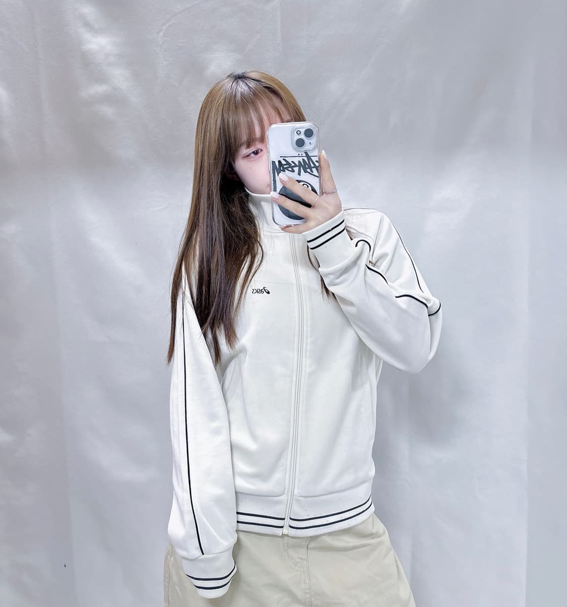 아식스 화이트 트랙탑  상품이미지1