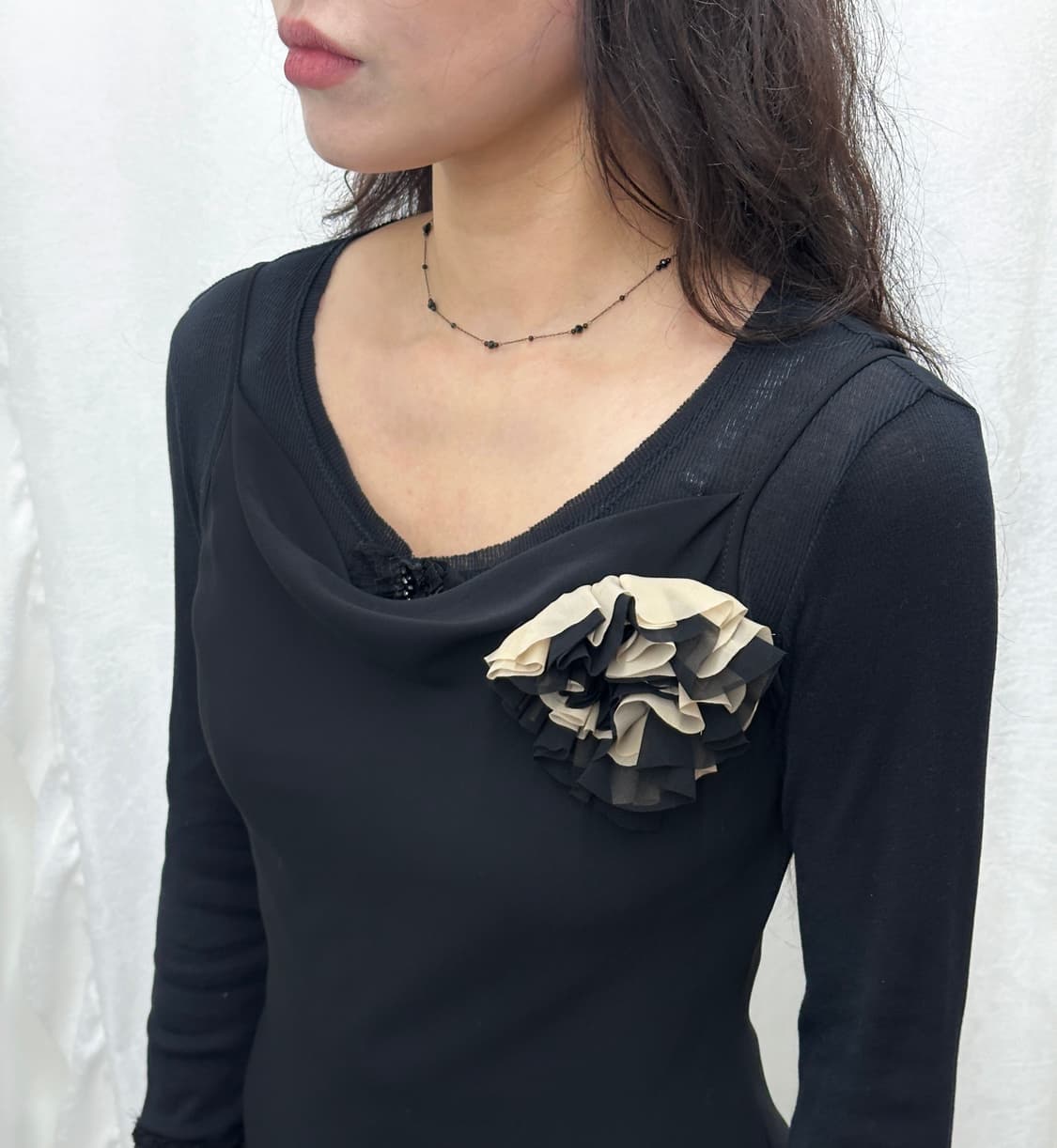 Noir Rhythm Beaded Choker Necklace 상품이미지6