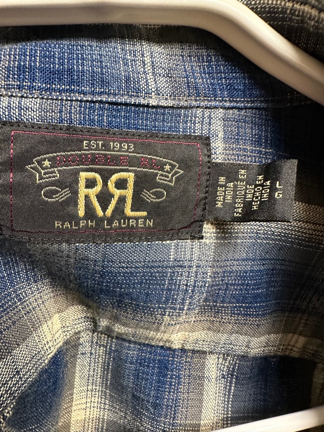 rrl 플래드 우븐 워크셔츠 L 상품이미지3