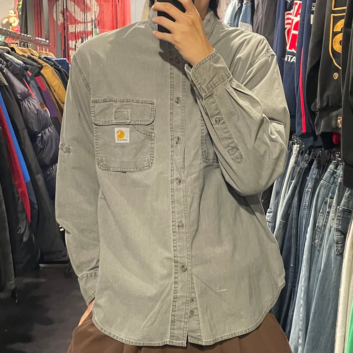 [IM] carhartt 칼하트 그레이 긴팔셔츠 상품이미지3