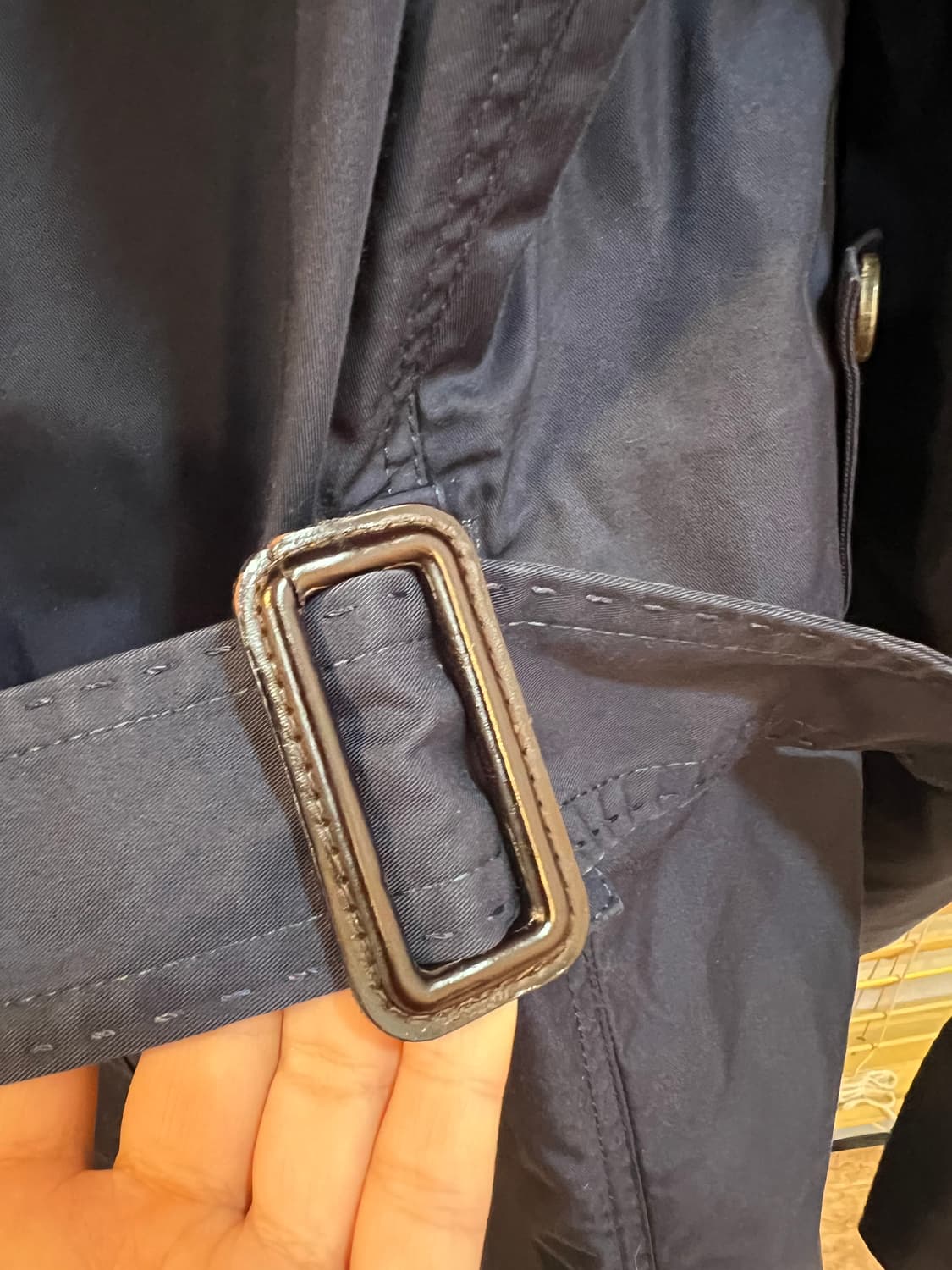 타임옴므 남성 네이비 개버딘더블코트 트렌치코트 상품이미지5