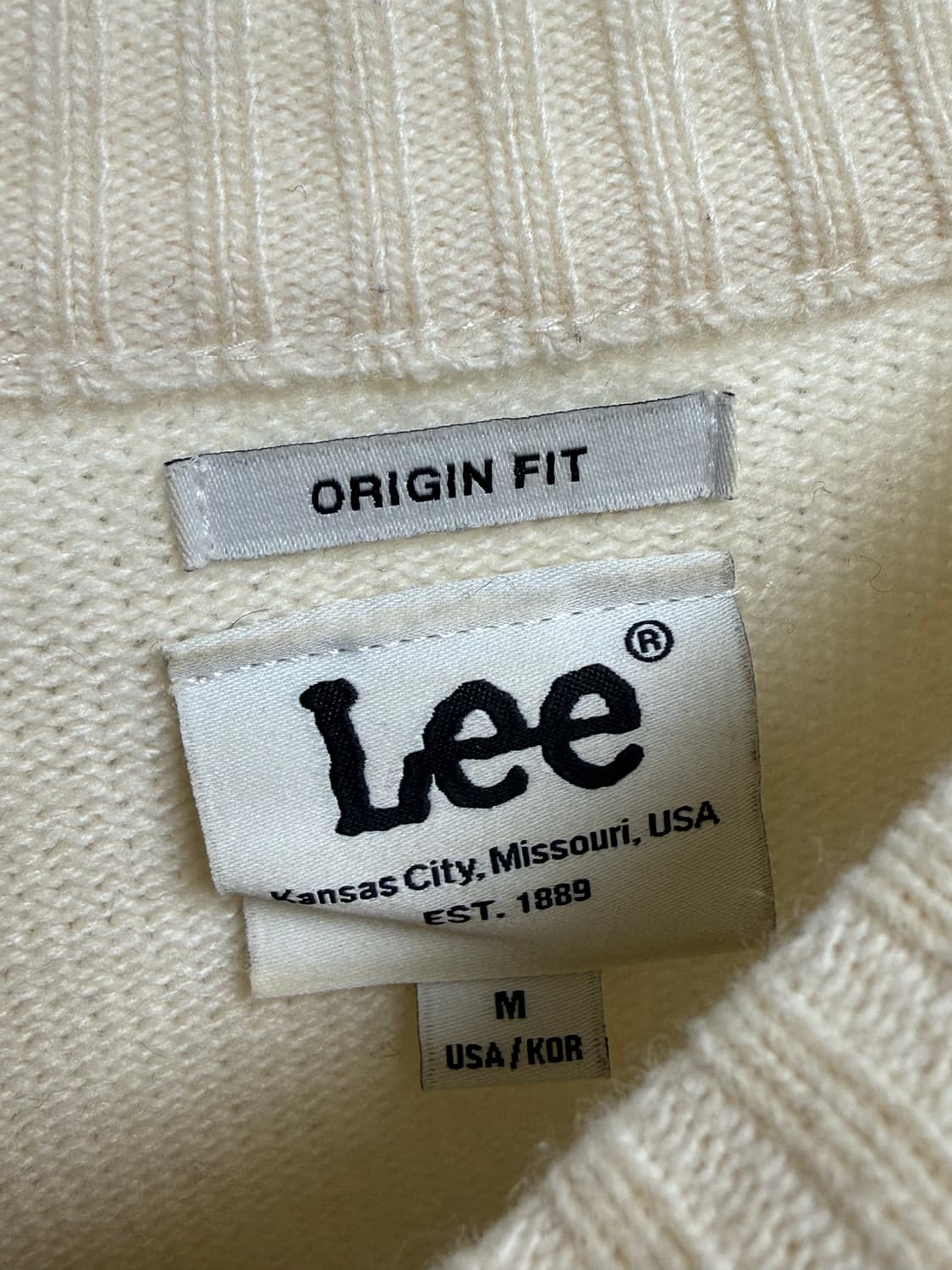 Lee 아이보리 니트 상품이미지3