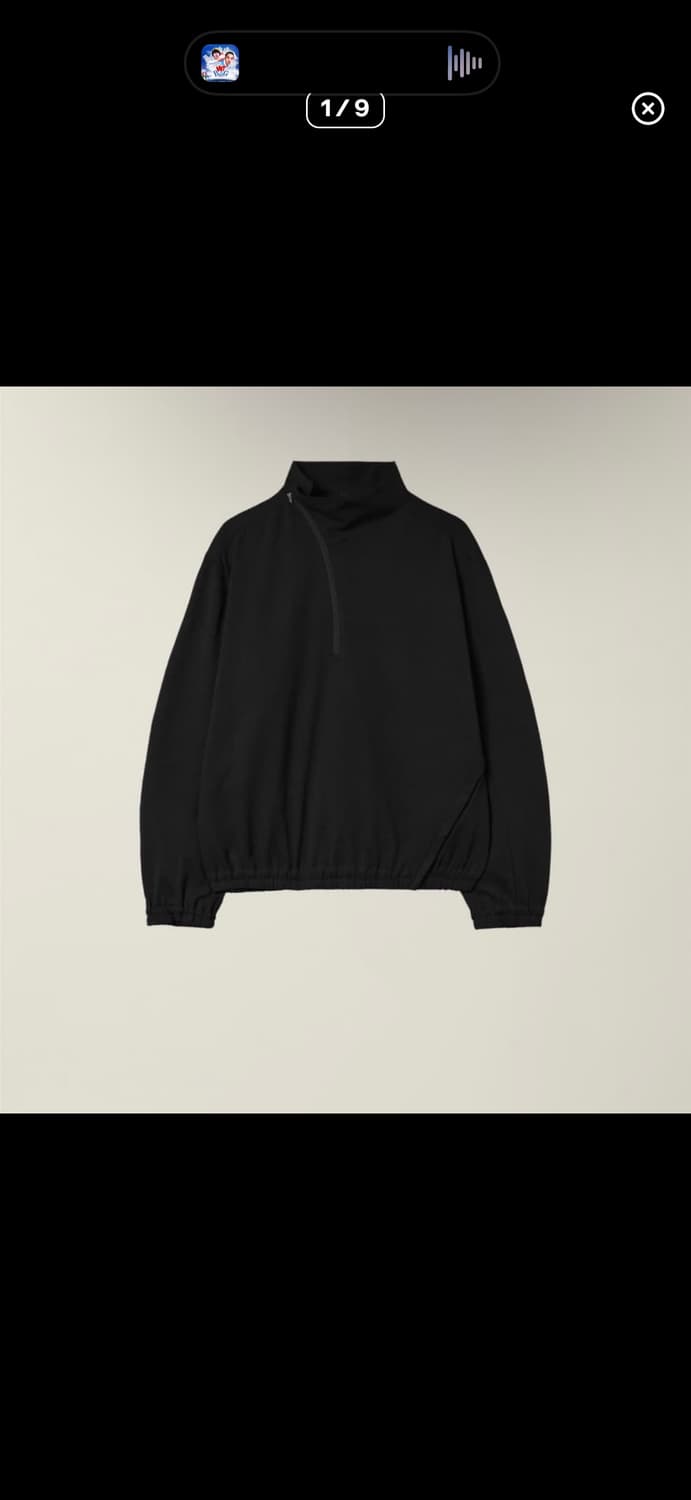 M) 누마레 EE 커브드 하프 집업 블랙 상품이미지1