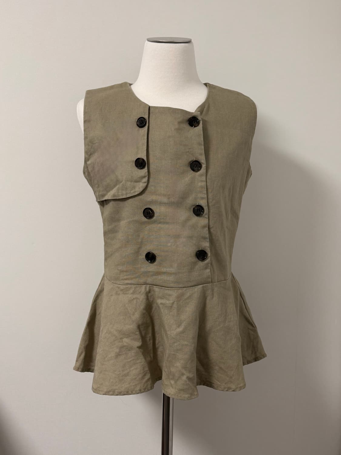 일본 단추 베이지 니트 상품이미지1