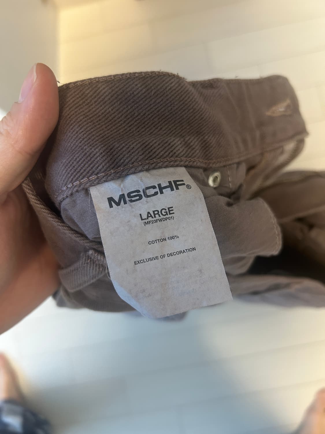 미스치프 롬버스 슬라우치 워시드 진 로즈 브라운 L 상품이미지3