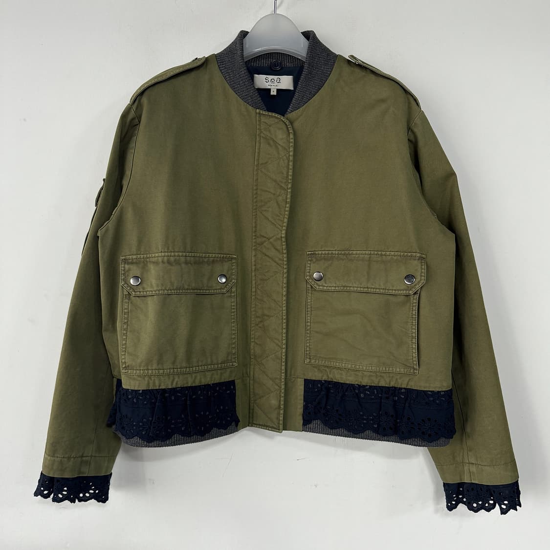 씨뉴욕 SEA NY 레이스 트리밍 야상 자켓 상품이미지4