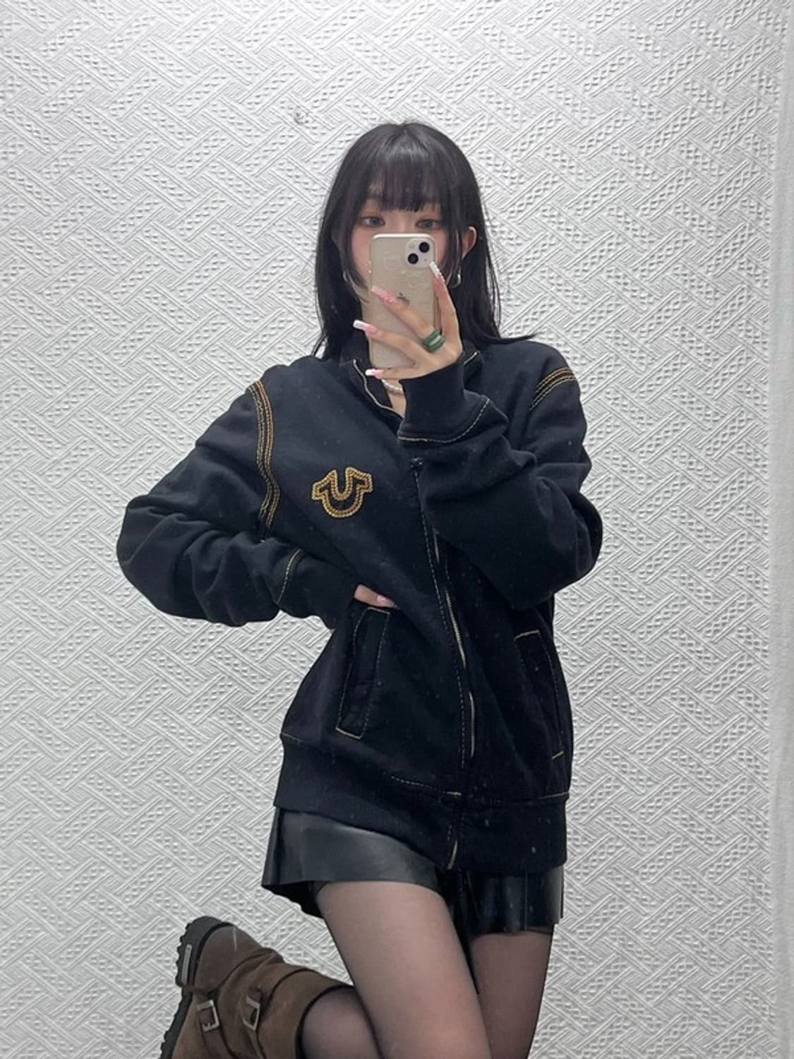 트루릴리전 빈티지 레트로 스트릿 키치 스티치 집업 L C12421 상품이미지1