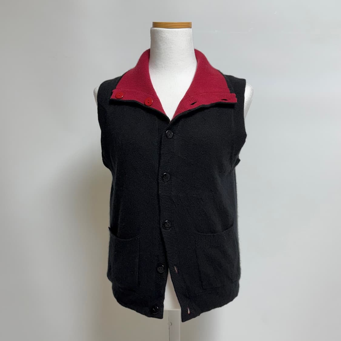 [캐시미어 100%] 리버서블 양면 니트 베스트 조끼 상품이미지2