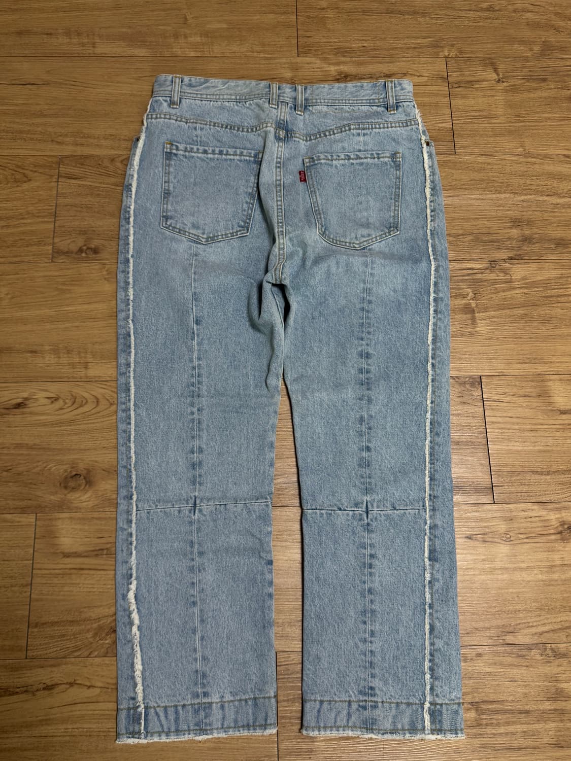 [L]앤더슨벨 절개 컷팅 연청 데님 팬츠 상품이미지3