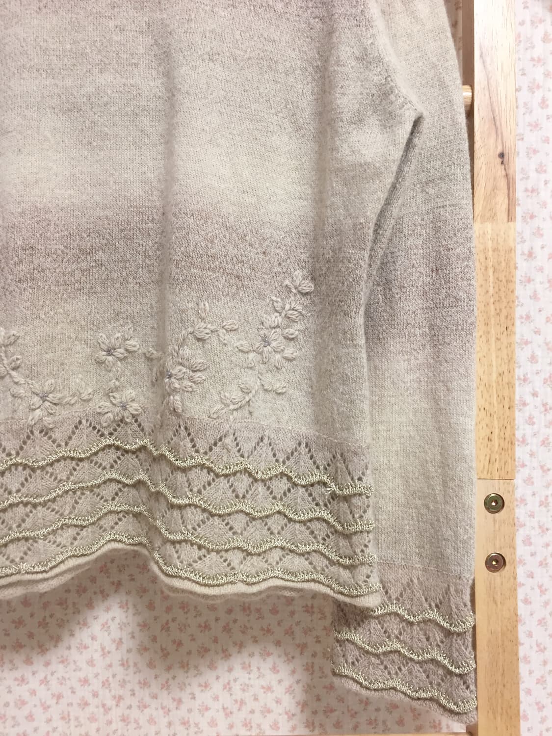 빈티지 목폴라 비즈 니트 상품이미지2