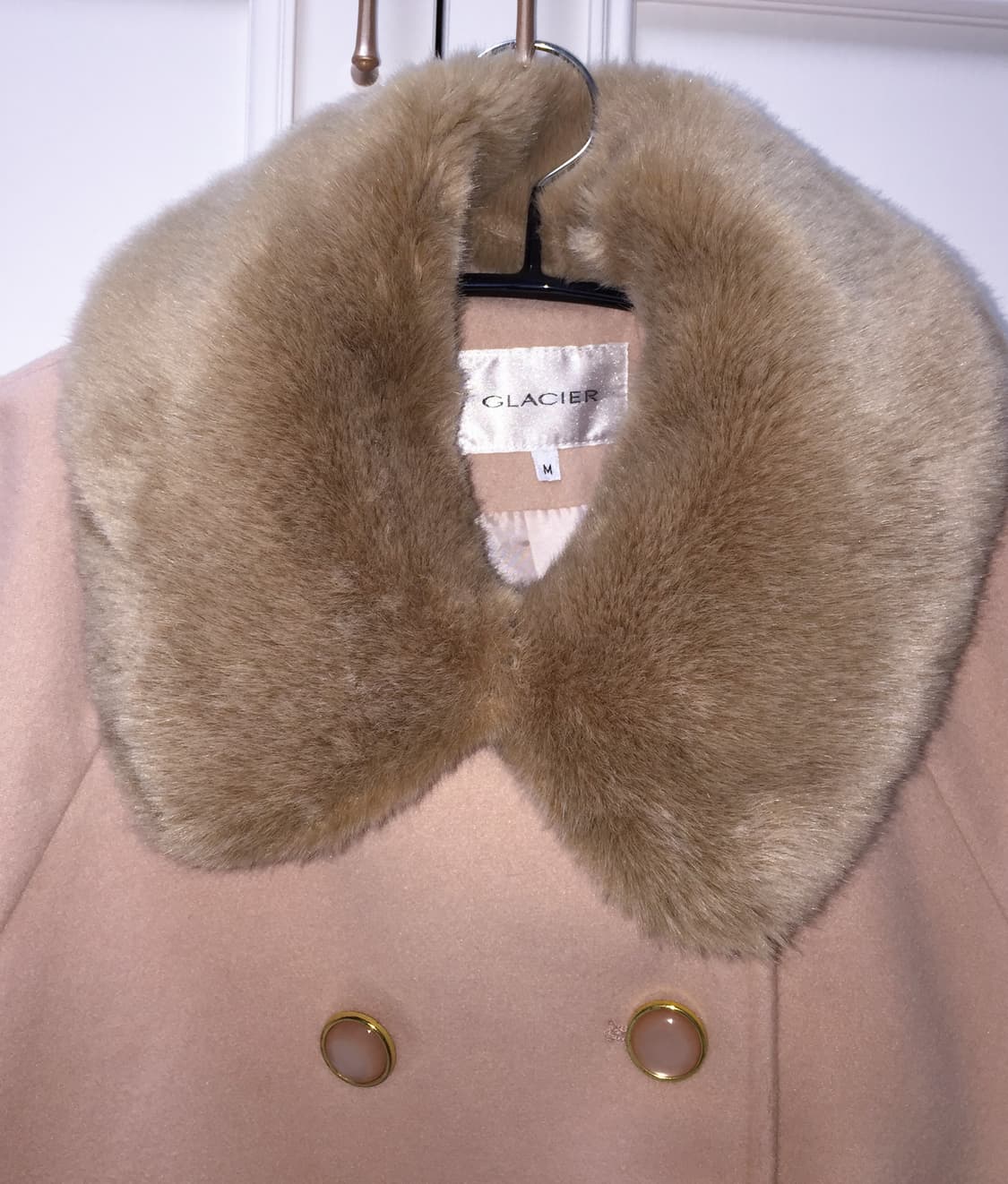 일본 빈티지 GLACIER 라떼갸루 핑크 코트 리즈리사트랄라라엑시즈팜 상품이미지3