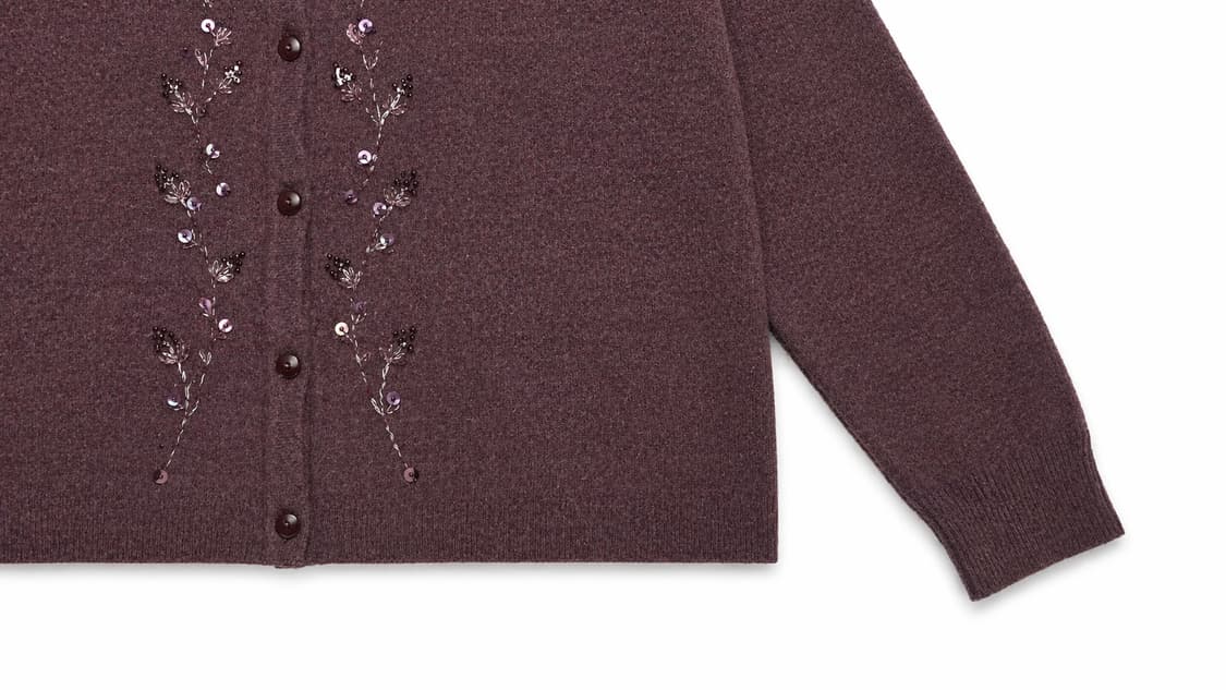 JPN 90s 일본 빈티지 y2k 모리걸 플라워 자수 비즈 디테일 가디건 상품이미지5