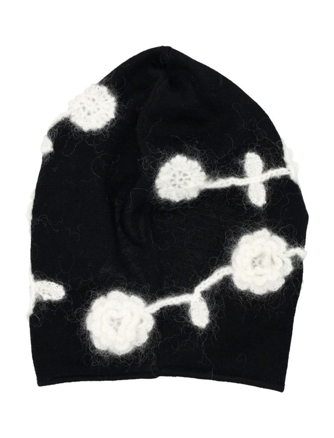가니 25fw 플라워 모헤어 바라클라바/블랙 상품이미지3