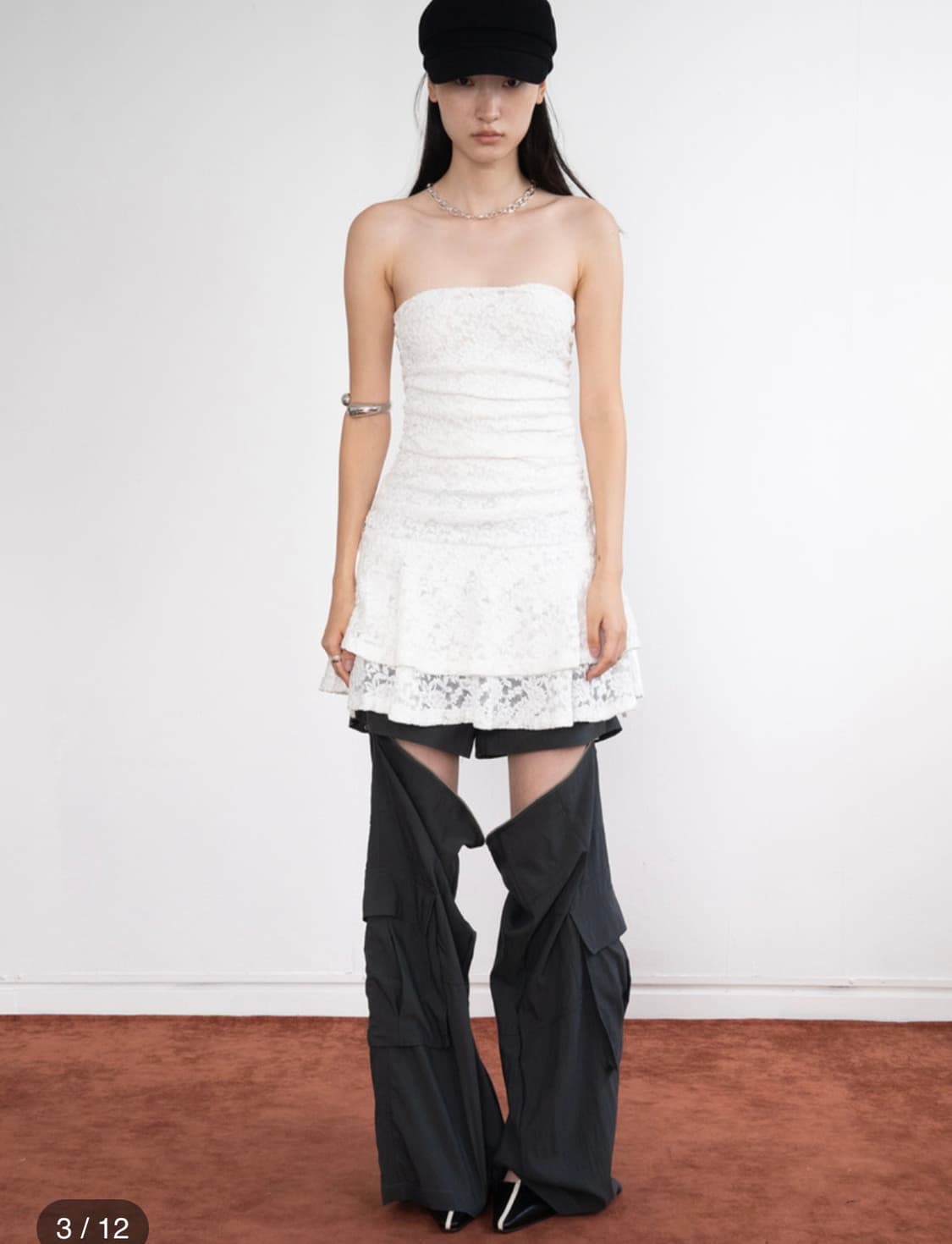 피키소사이어티 투웨이 포켓 지퍼 카고 팬츠 차콜 카시코오호스코이세이오 상품이미지4