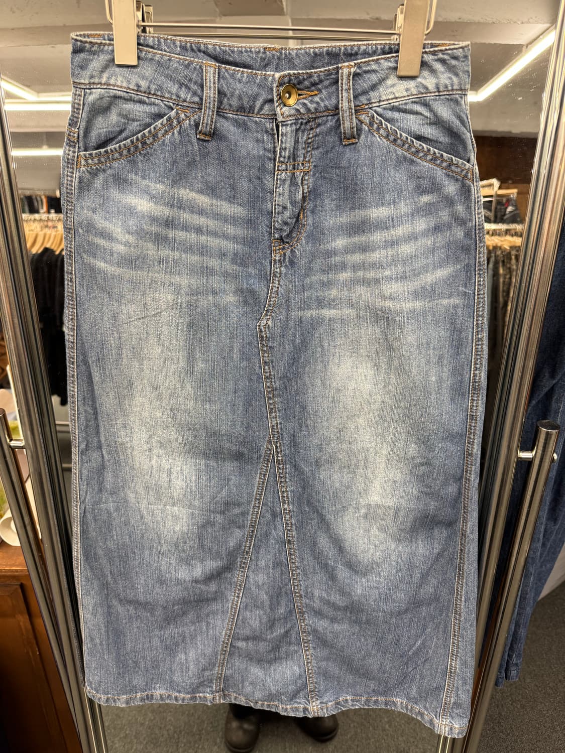 japanese vintage 데님 롱스커트 상품이미지1