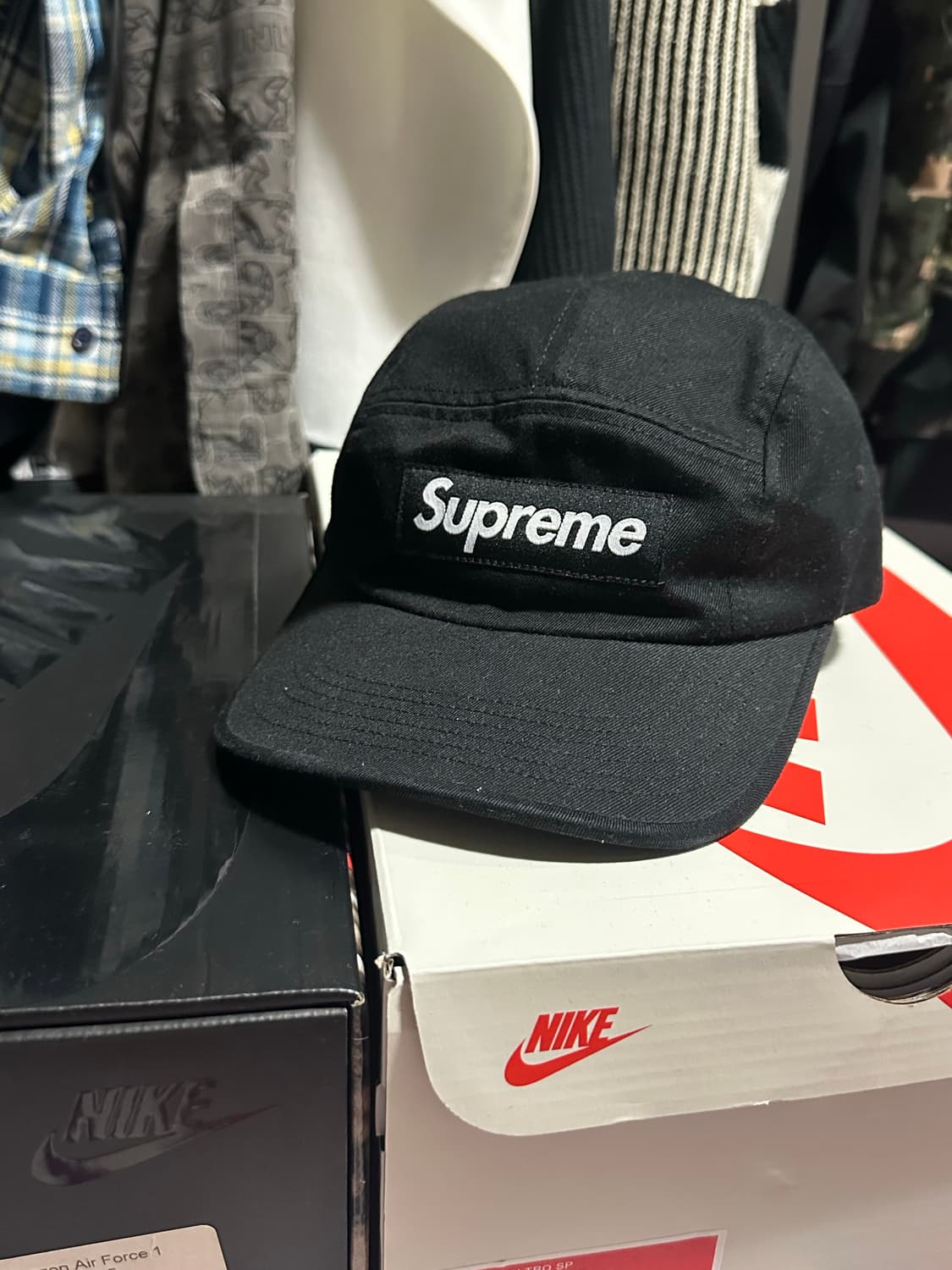 Supreme 캠프캡 블랙 상품이미지1