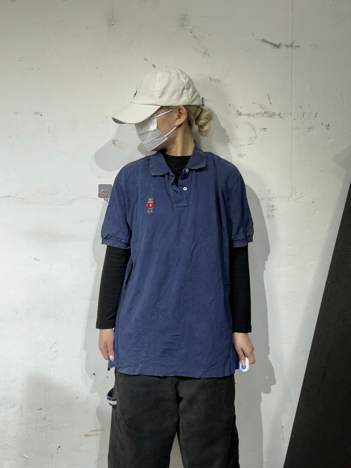 폴로 랄프 로렌 네이비 카라 반팔티 M 상품이미지2