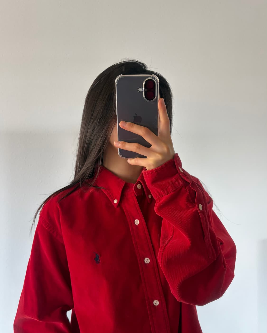 [L]폴로 랄프로렌 레드 코듀로이 셔츠 상품이미지2