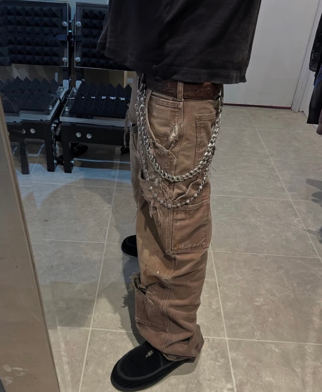 칼하트 B01 더블니 usa 브라운 faded 상품이미지2