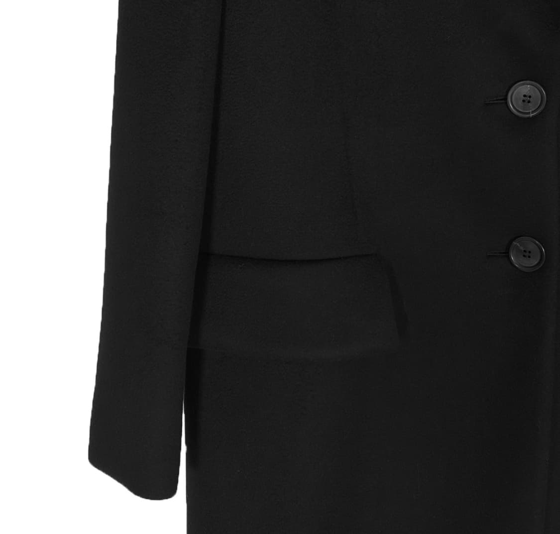 [44] 미우미우 남성 싱글 브레스티드 캐시미어 벨루어 벨벳 코트 블랙 상품이미지5