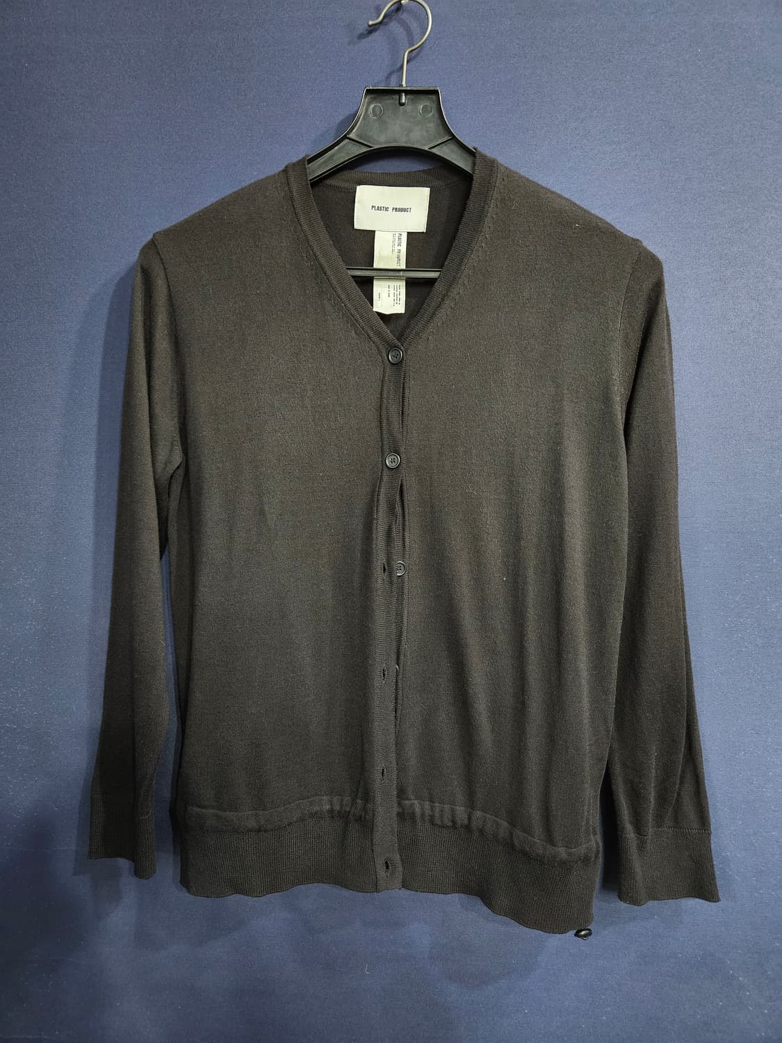 플라스틱 프로덕트 블랙 남성 슬림핏 95 가디건  상품이미지1