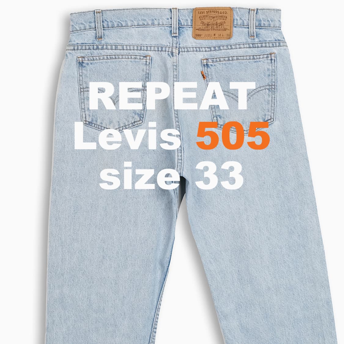 리바이스 505 오렌지탭 연청 90s 33 인치 OR50534128 상품이미지1