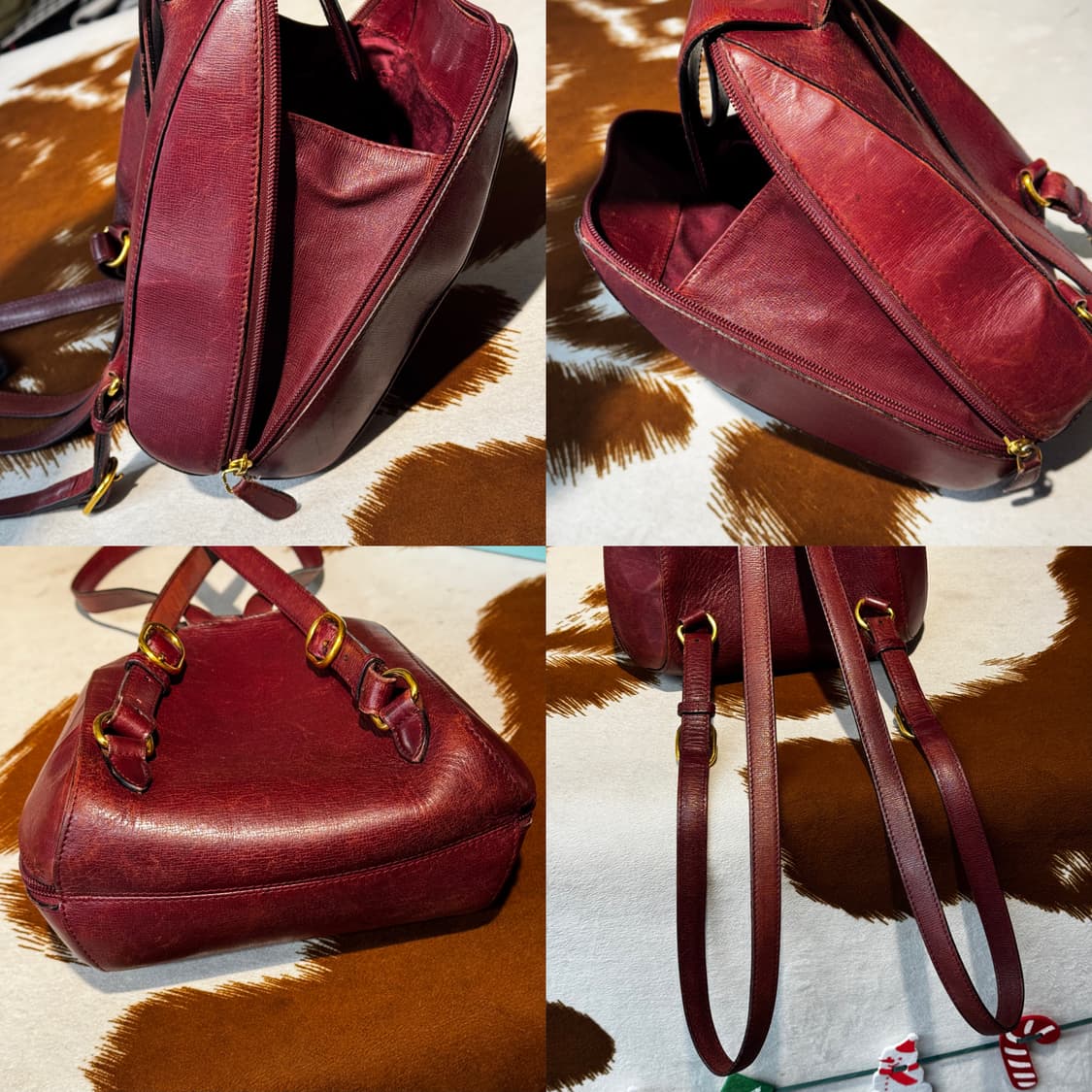 Cartier 까르띠에 레더 백팩 버건디 상품이미지9