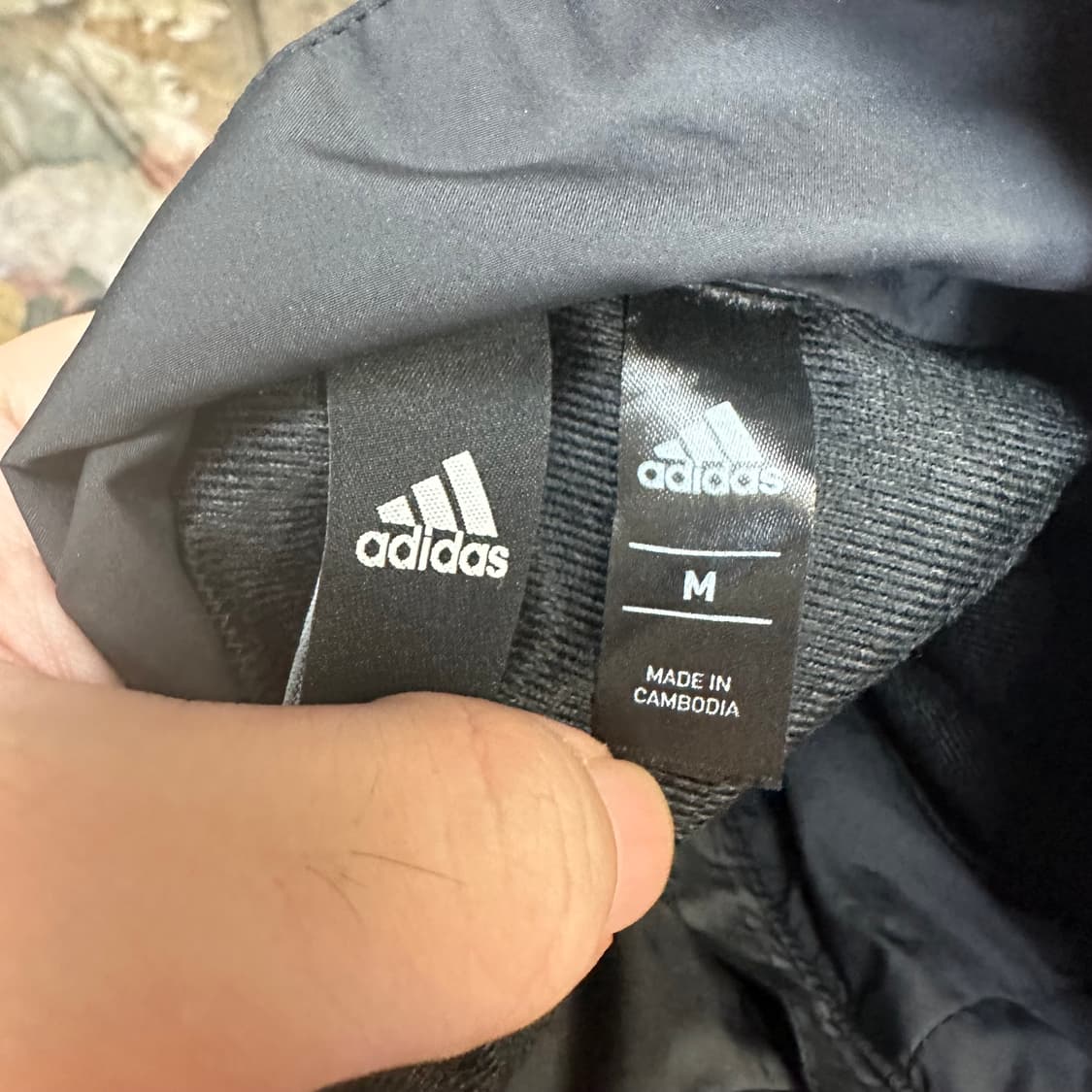 아디다스 빈티지 올드스쿨 삼선 블랙바람막이 M 상품이미지3