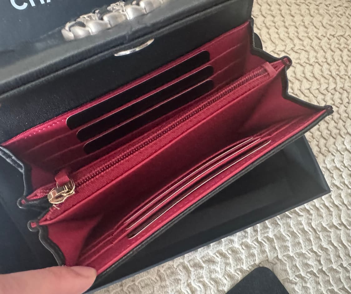 샤넬19 플랩 블랙 중지갑 미사용 새상품 상품이미지8