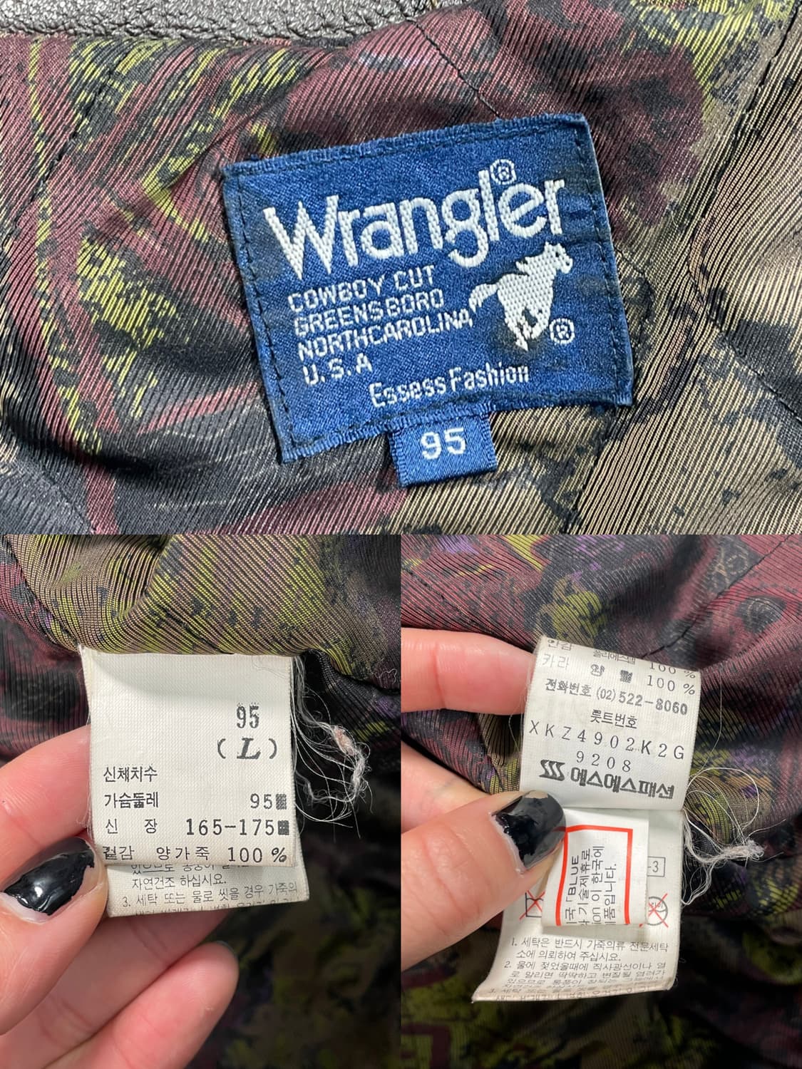 90s 랭글러 쉽스킨 A2 봄버 자켓 상품이미지9