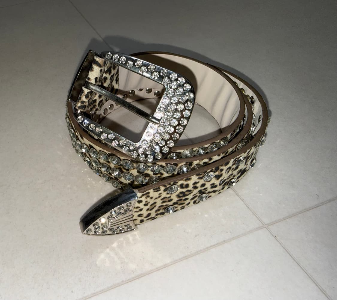 비비시몬스st 레오파드 큐빅 벨트 상품이미지2