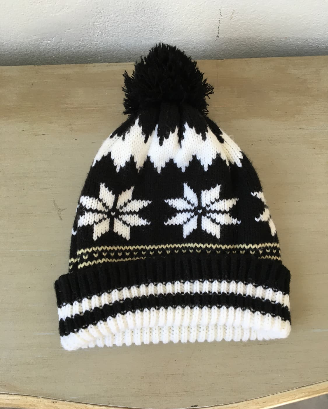  pom snow pattern knit beanie 상품이미지3