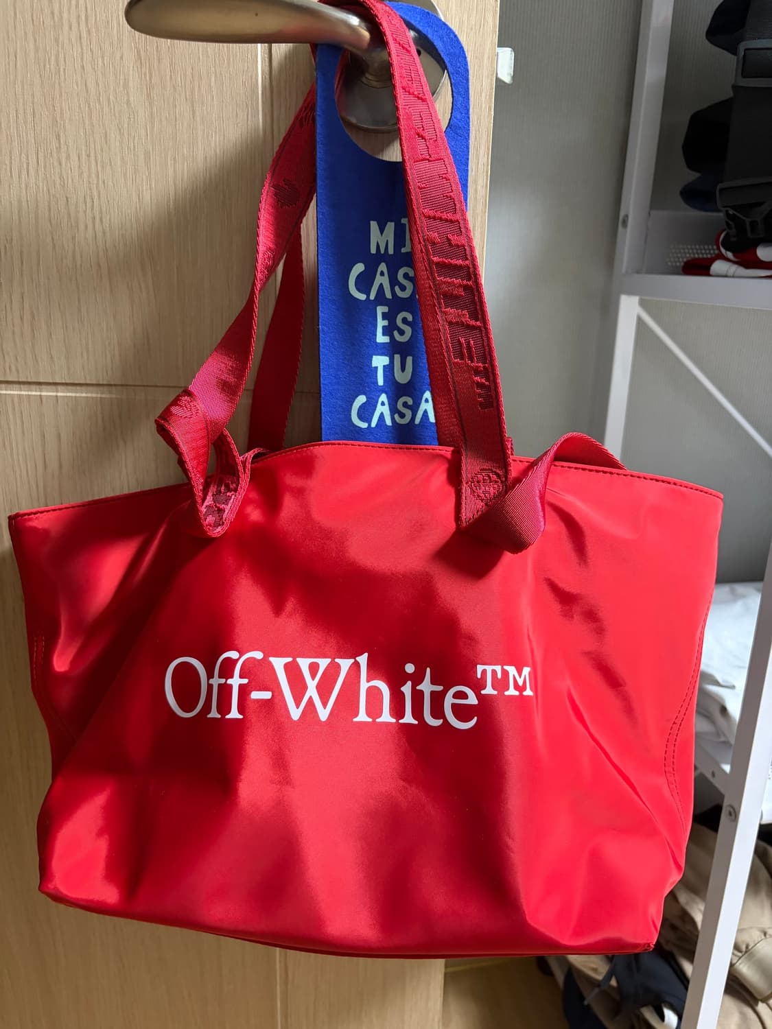오프화이트 (Off White) 레드 토트백 상품이미지1